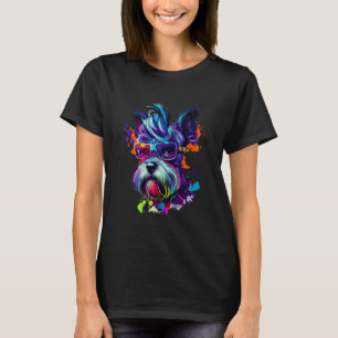 Mini Schnauzer Miniature Schnauzer Colorful Pop Ti T-Shirt