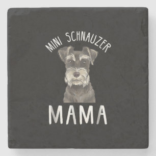 Mini Schnauzer Mum Shirt Mini Schnauzer Mama Stone Coaster