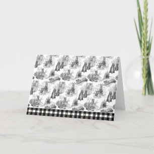 MINI SCHNAUZER Terrier Black Toile Thank You Card