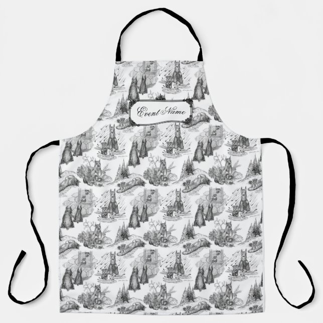 MINI SCHNAUZER Terrier Black Toile w/Customisation Apron (Front)