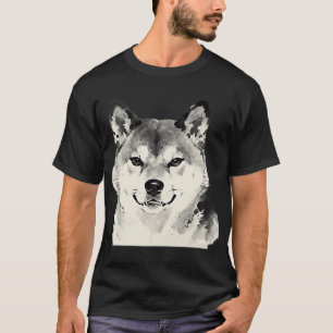 mini shiba Ink Painting Close-up T-Shirt