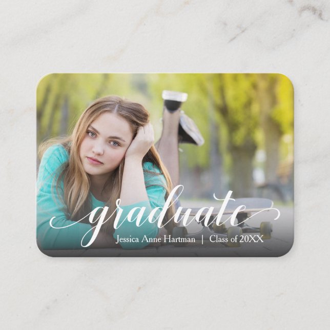 MINI Size 3.5" X 2.5" Grad Photo Invite Cards (Front)