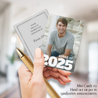 MINI Size 3.5" X 2.5" Photo Graduation Invitations
