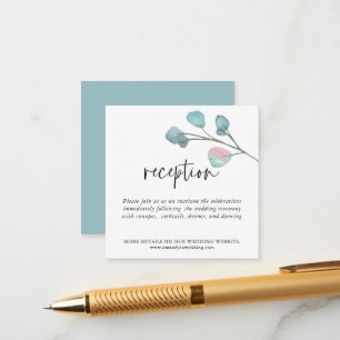 MINI SIZE  Eucalyptus Wedding Reception Details Enclosure Card