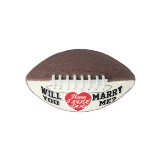 MINI SIZE - Name I LOVE YOU! WILL YOU MARRY ME? American Football