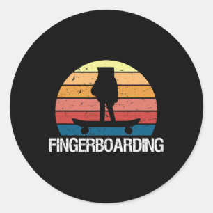 Mini Skateboard Finger Fingerboard  Classic Round Sticker