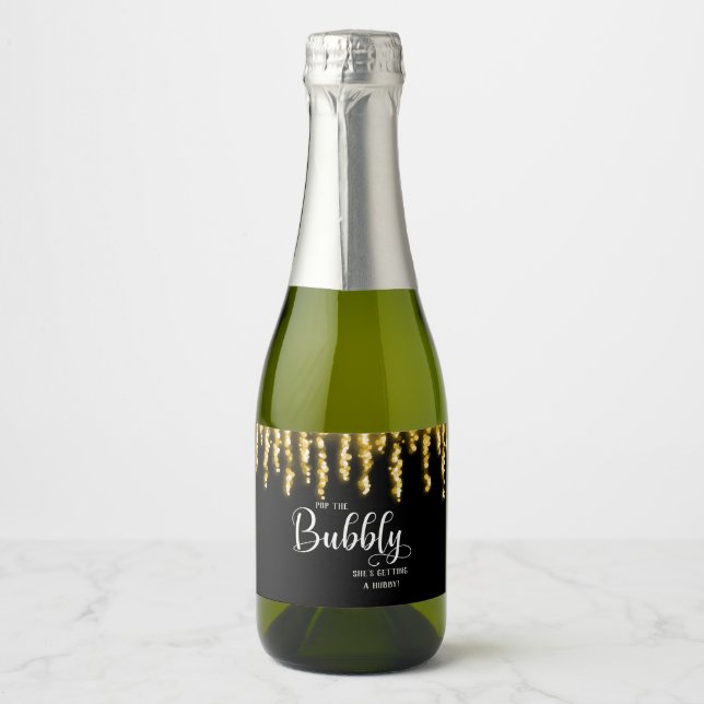Mini Sparkling Wine Bottle Labels. Sparkling Wine  Label (Front)