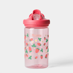Mini Strawberry Blossom Personalized  Water Bottle