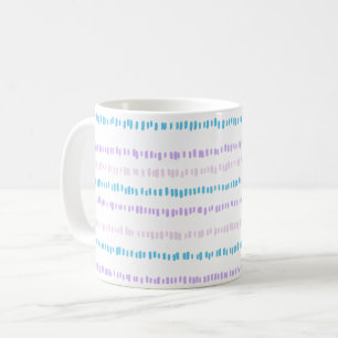 Mini Strokes Pattern Turquoise Purple Pink Coffee Mug
