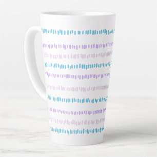 Mini Strokes Pattern Turquoise Purple Pink Latte Mug