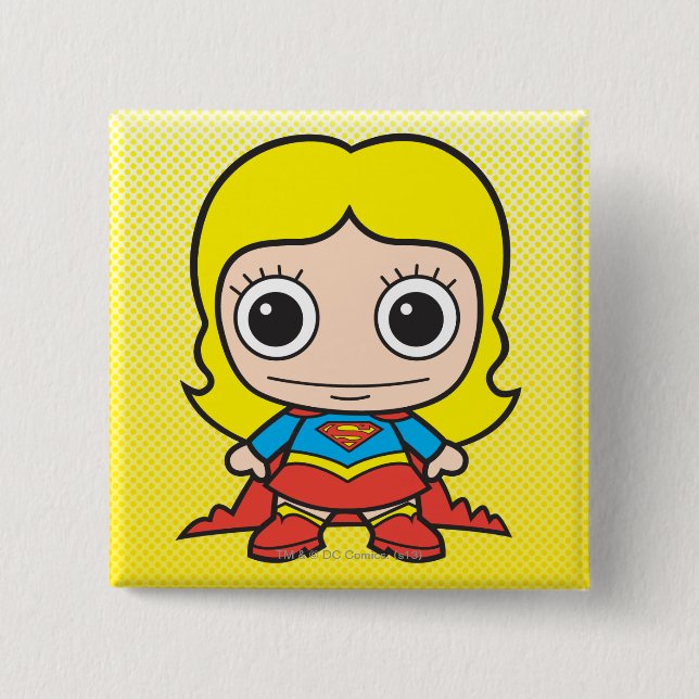 Mini Supergirl 15 Cm Square Badge (Front)