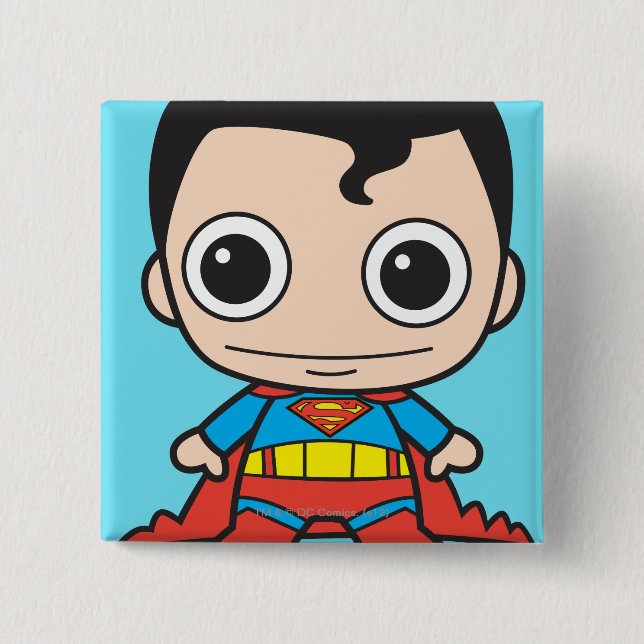 Mini Superman 15 Cm Square Badge (Front)