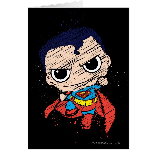 Mini Superman Sketch - Flying (Front)