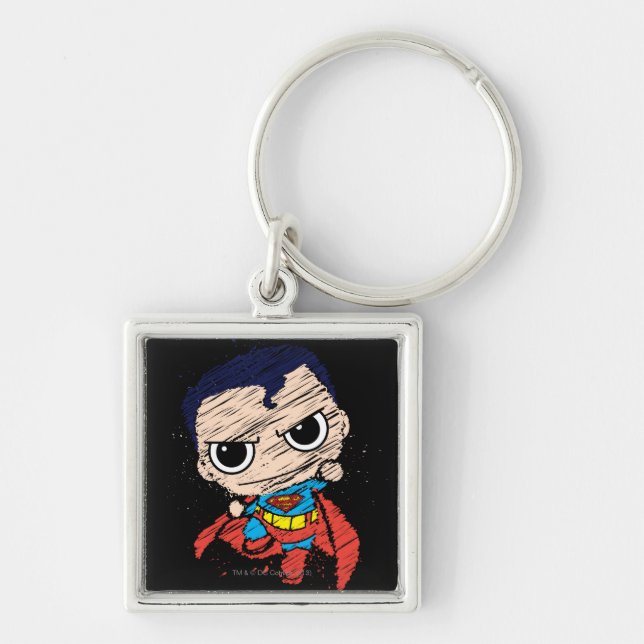 Mini Superman Sketch - Flying Key Ring (Front)
