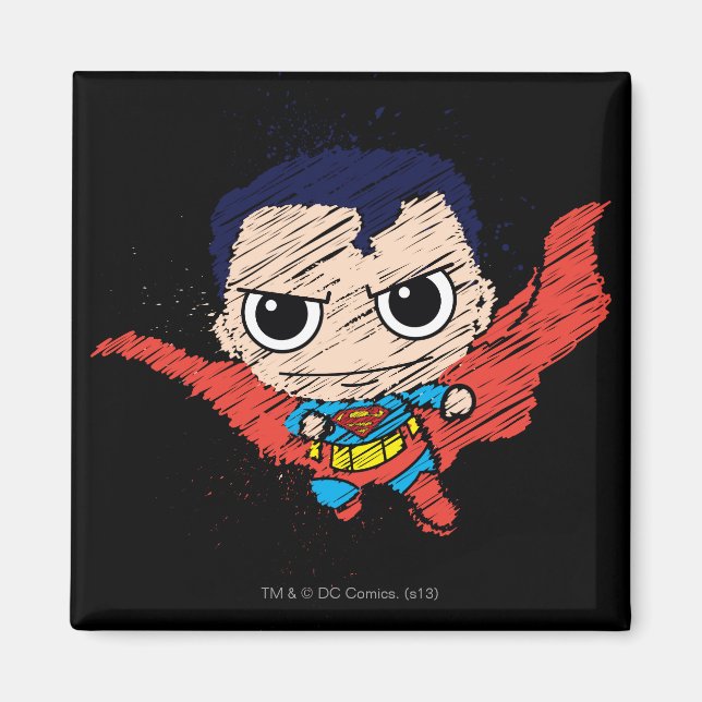 Mini Superman Sketch Magnet (Front)