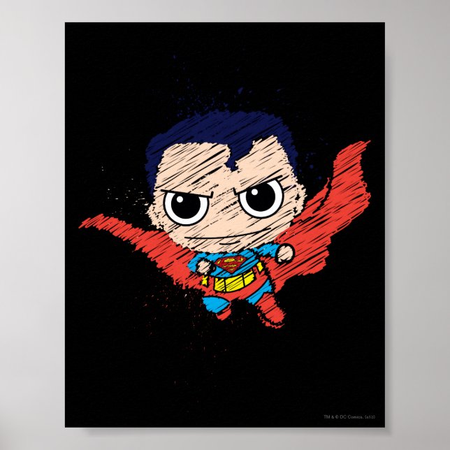 Mini Superman Sketch Poster (Front)