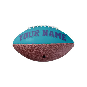 Mini TEAL AND NAVY BLUE Personalised Football American Football