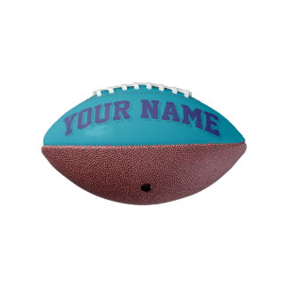 Mini TEAL AND NAVY BLUE Personalised Football American Football