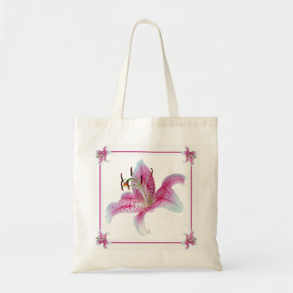 Mini Tiny Tote Stargazer Lilies with Your Name