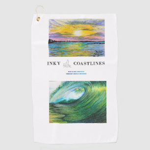 Mini Travel Towel with surf design 