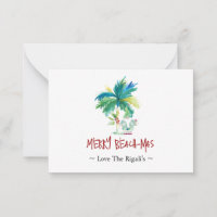 Mini Tropical Beach Christmas Cards