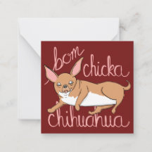 Mini Valentine's Day Card Bom Chicka Chihuahua