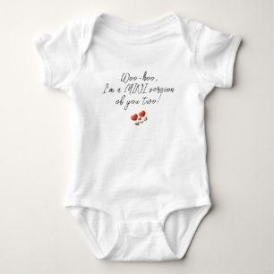 Mini Version Of You Two, Funny Unisex  Baby Bodysuit