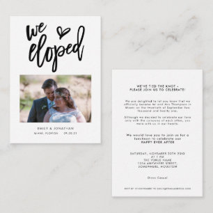 MINI   We Eloped Announcement Photo Invitation