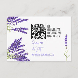 Mini Wedding Details Enclosure Card with Qr Code