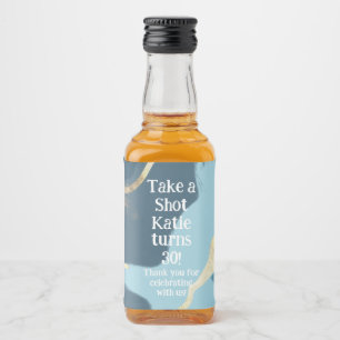 Mini Whiskey Botlle Label, Liquor Label - Birthday