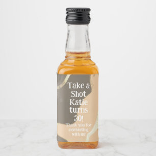 Mini Whiskey Botlle Label, Liquor Label - Birthday