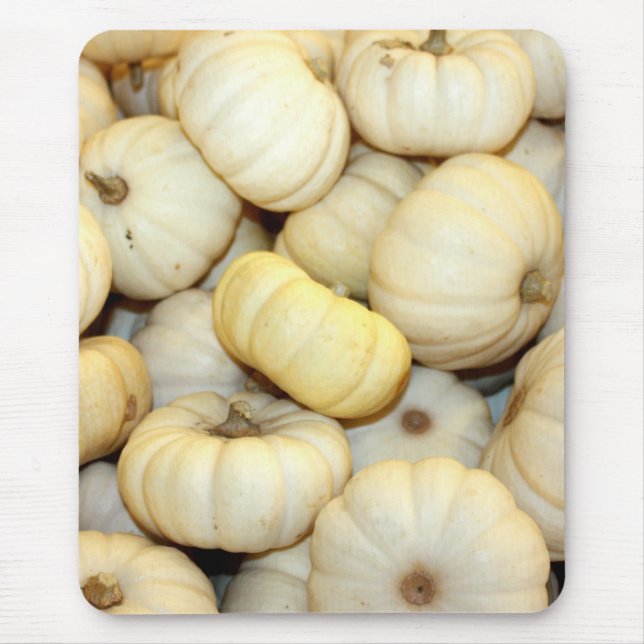 Mini White Pumpkins Mouse Mat (Front)
