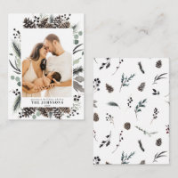 Mini Winter Pine Berry Christmas Family Photo