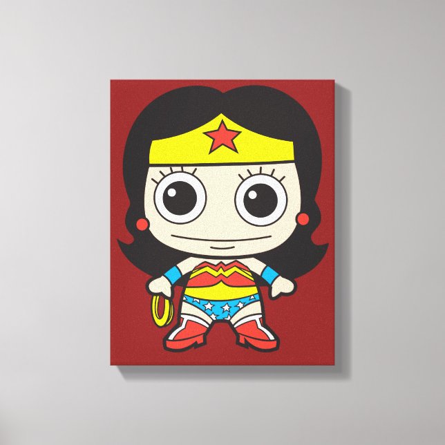 Mini Wonder Woman Canvas Print (Front)