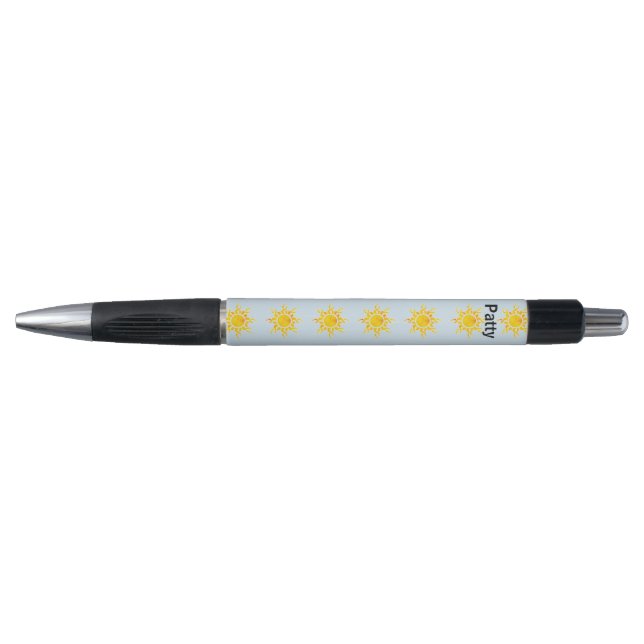Mini Yellow Suns Personalised Pen (Front)