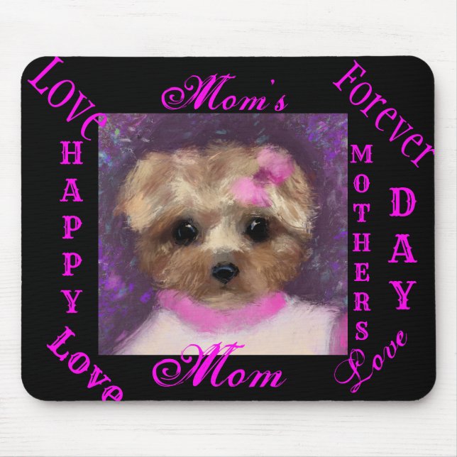 MINI YORKIE POO     MOUSE MAT (Front)