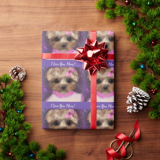 MINI YORKIE POO   WRAPPING PAPER (Holiday Gift)