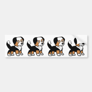 Miniature American Shepherd Black Tri with Tail Bumper Sticker