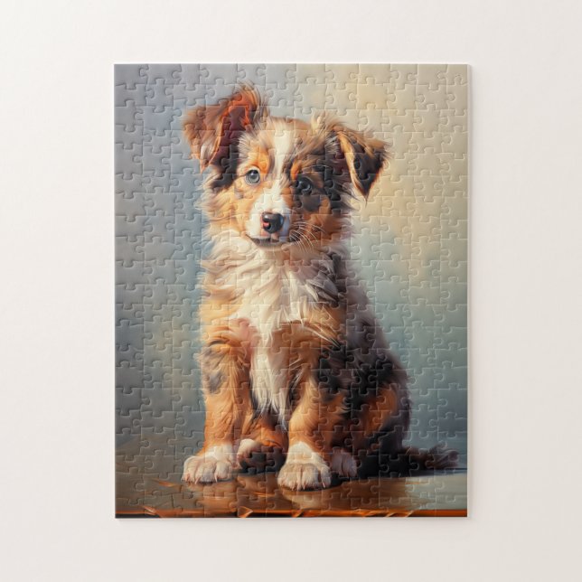 Miniature American Shepherd Jigsaw Puzzle (Vertical)