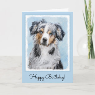 Miniature American Shepherd Painting Card
