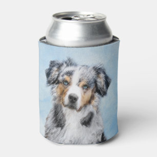 Miniature American Shepherd Painting - Dog Art Can Cooler