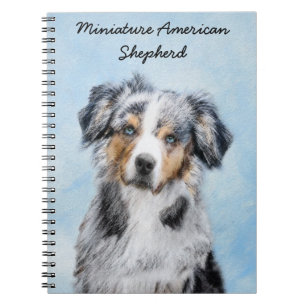 Miniature American Shepherd Painting - Dog Art Notebook