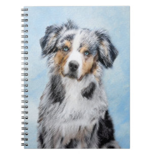 Miniature American Shepherd Painting - Dog Art Notebook