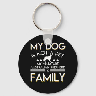 Miniature Australian Shepherd Is Family Key Ring
