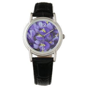 Miniature Blue Irises Spring Floral Watch