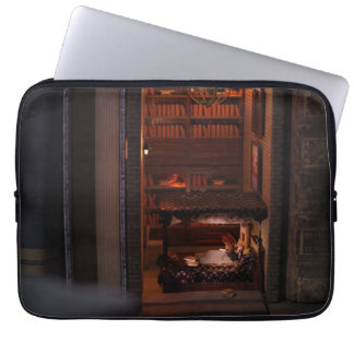  Miniature book nook diorama - reading in bed Laptop Sleeve