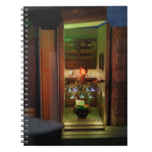 Miniature bookshelf insert - witching hour Notebook