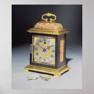 Miniature bracket clock poster