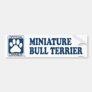 Miniature Bull Terrier Blue Bumper Sticker