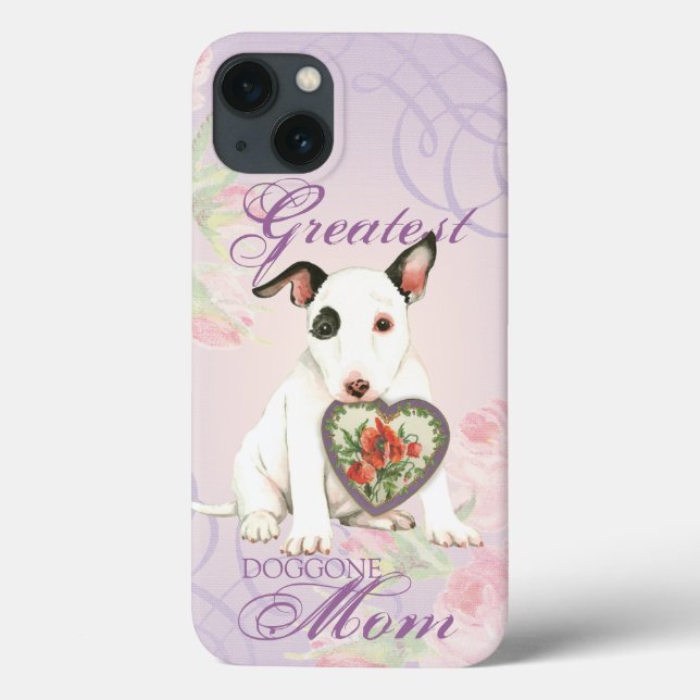 Miniature Bull Terrier Heart Mum Case-Mate iPhone Case (Back)